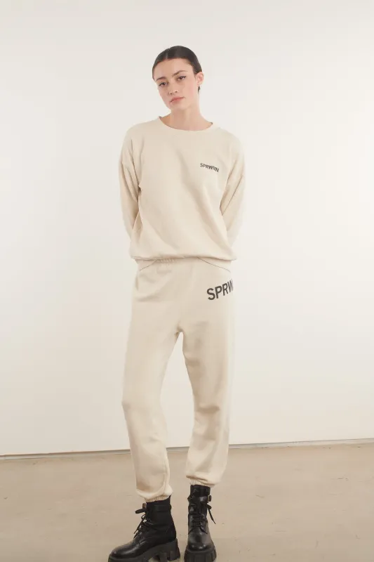 Vintage White Small Logo Sweatpants sold by SPRWMN