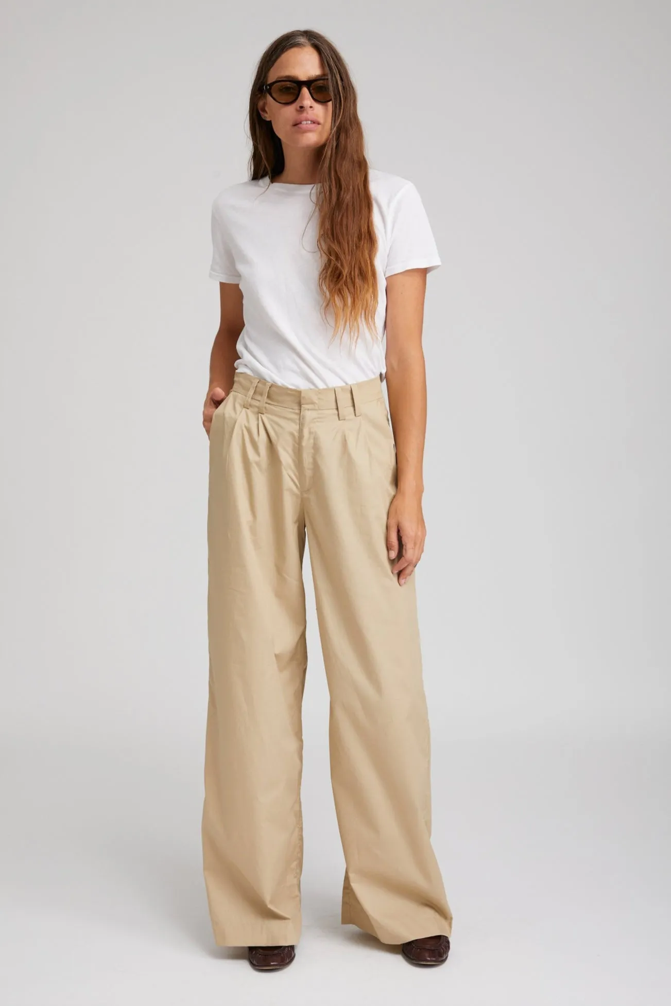 Cotton Poplin Pleated Trousers sold by SPRWMN product image thumbnail 2