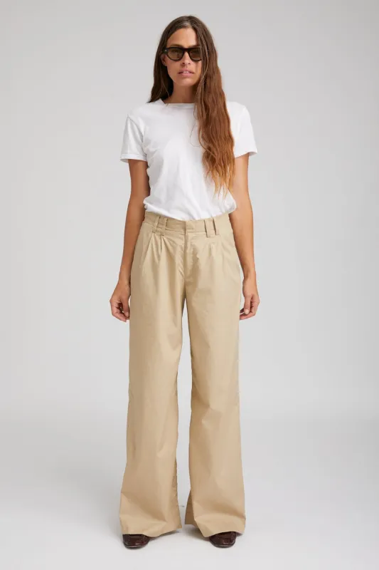 Cotton Poplin Pleated Trousers made by SPRWMN