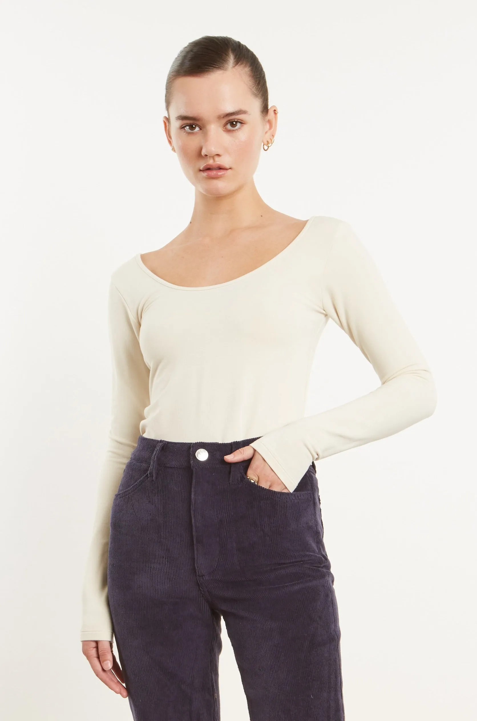 Off-White Long Sleeve Ballet Top sold by SPRWMN