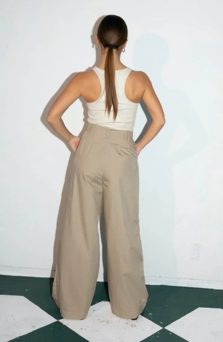Off White Leather Cropped Racerback Tank sold by SPRWMN product image thumbnail 5