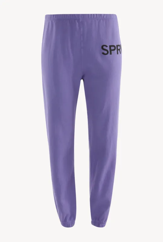 Purple Cotton Big Logo Sweatpants sold by SPRWMN