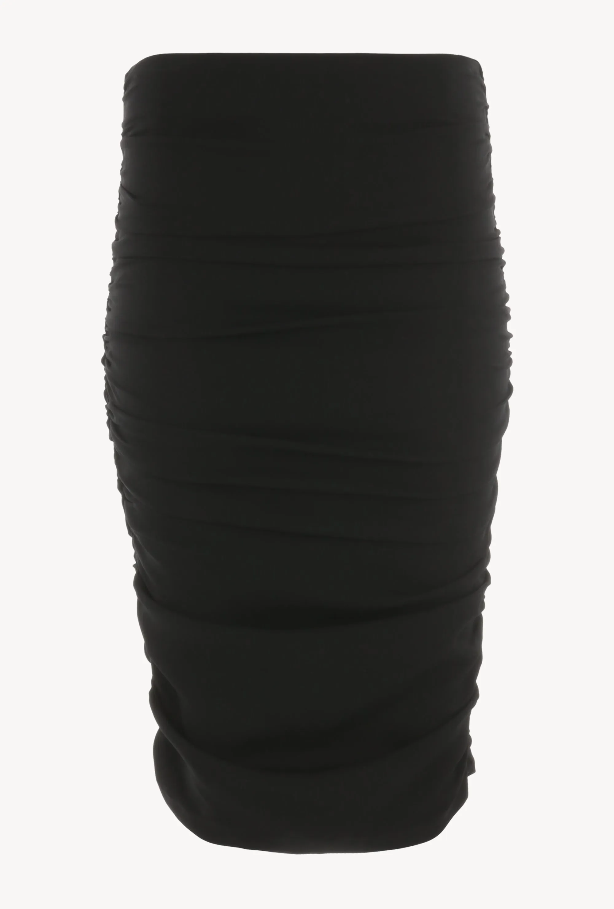 Black Crepe Shirred Pencil Skirt sold by SPRWMN product image thumbnail 5
