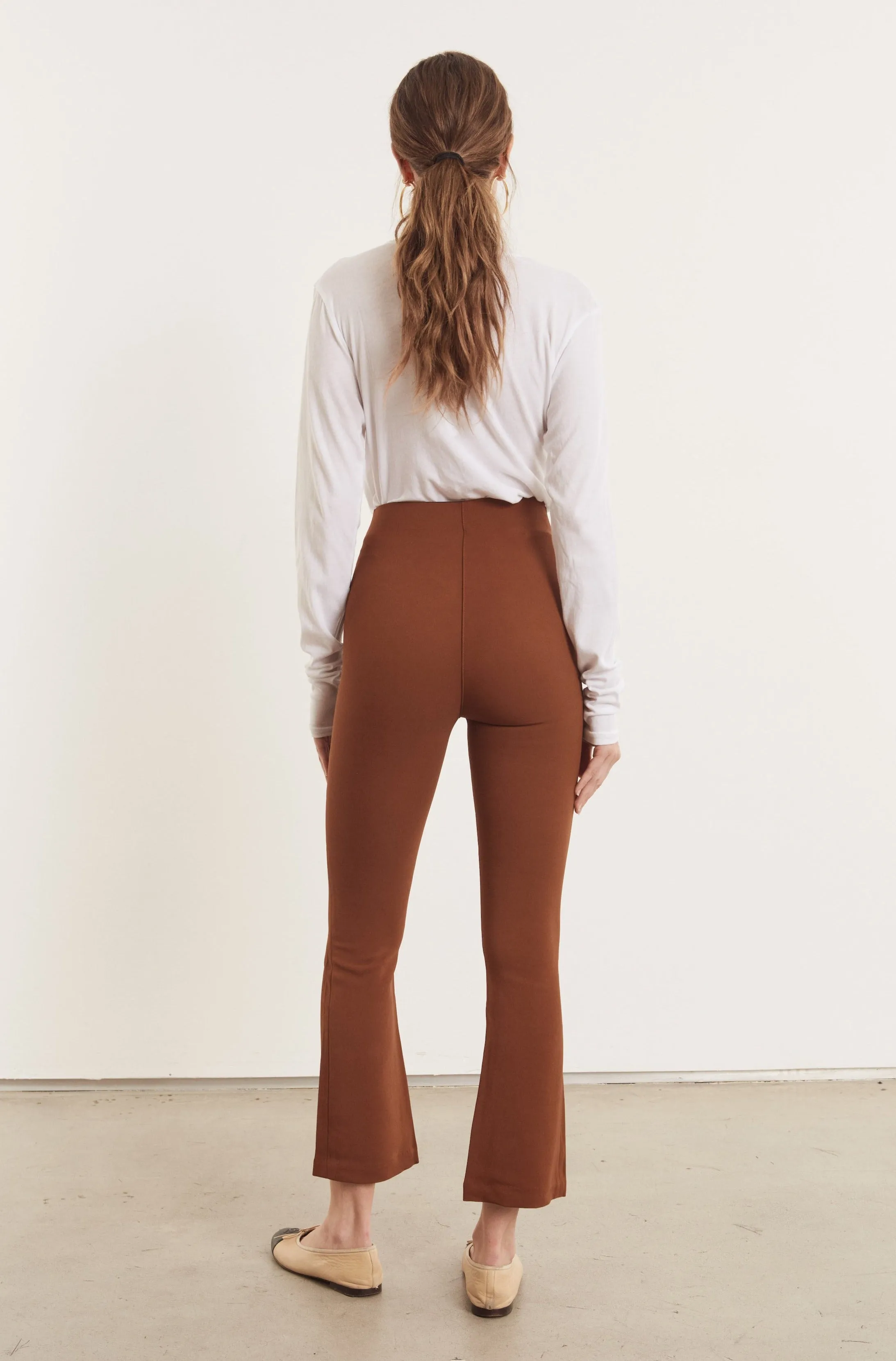 Cinnamon Crepe Ankle Flare Leggings sold by SPRWMN product image thumbnail 5