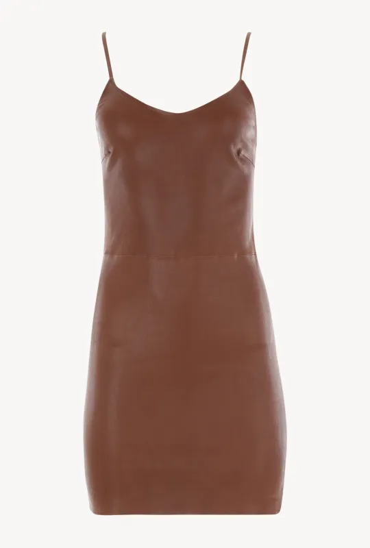 Cinnamon Leather Tank Dress made by SPRWMN