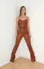 Cinnamon Leather Scooped Neck Cami sold by SPRWMN