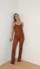 Cinnamon Leather Scooped Neck Cami sold by SPRWMN