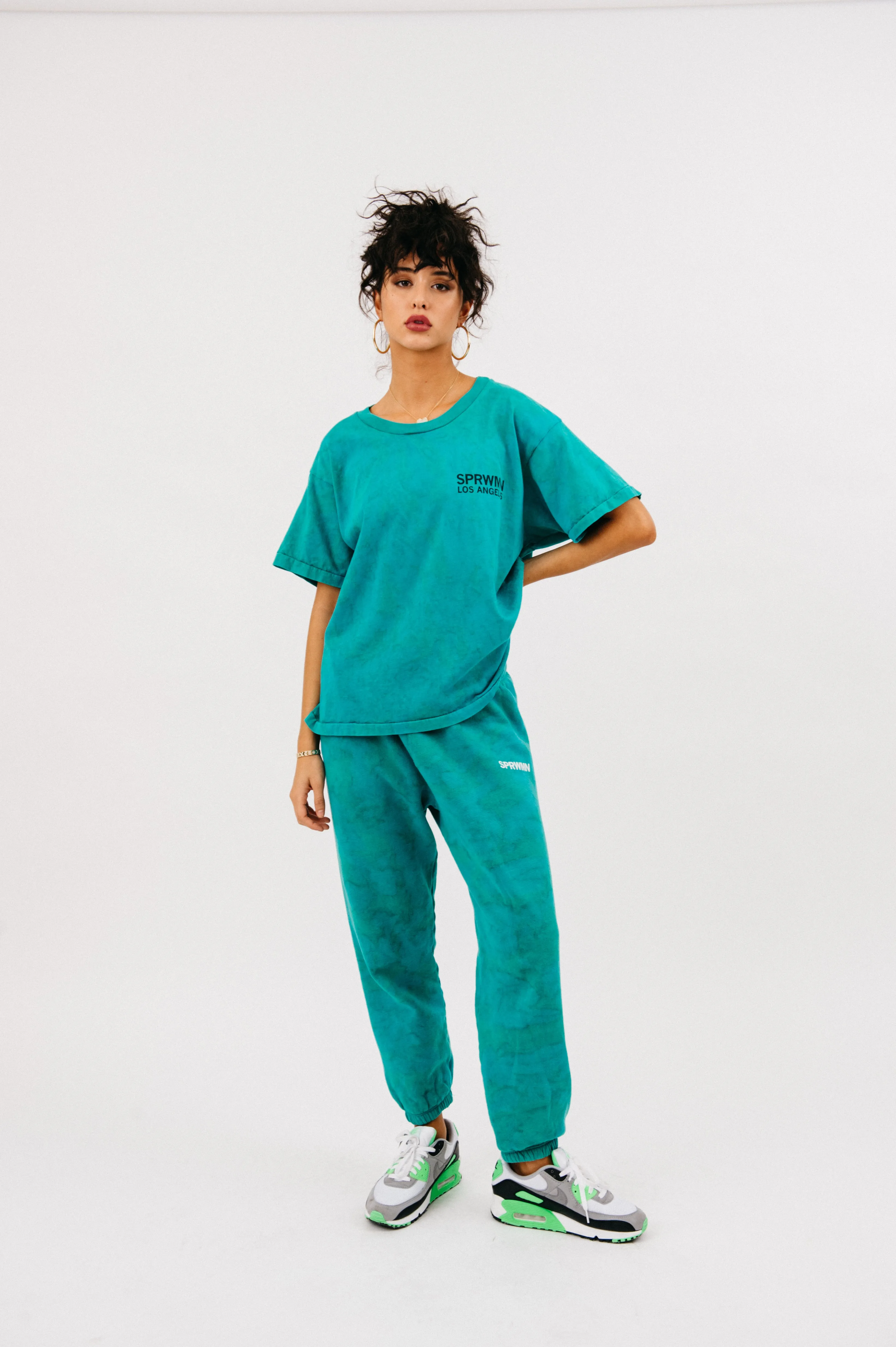 Kelp Marble Cotton Oversized Logo Tee sold by SPRWMN product image thumbnail 2