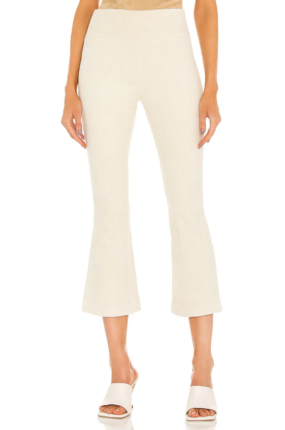 Vintage White Corduroy Crop Flare Pants sold by SPRWMN