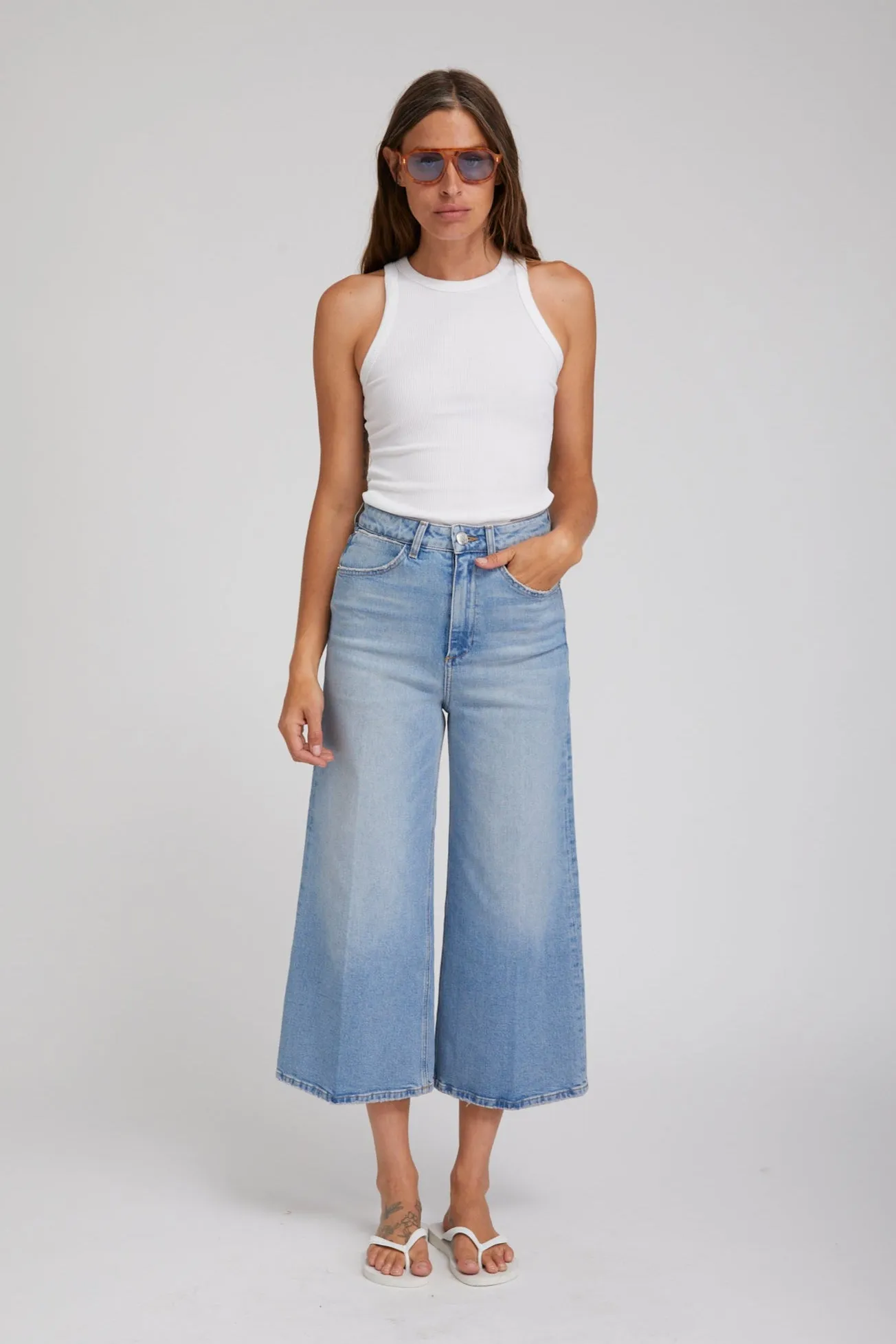 Denim Culotte Pants sold by SPRWMN