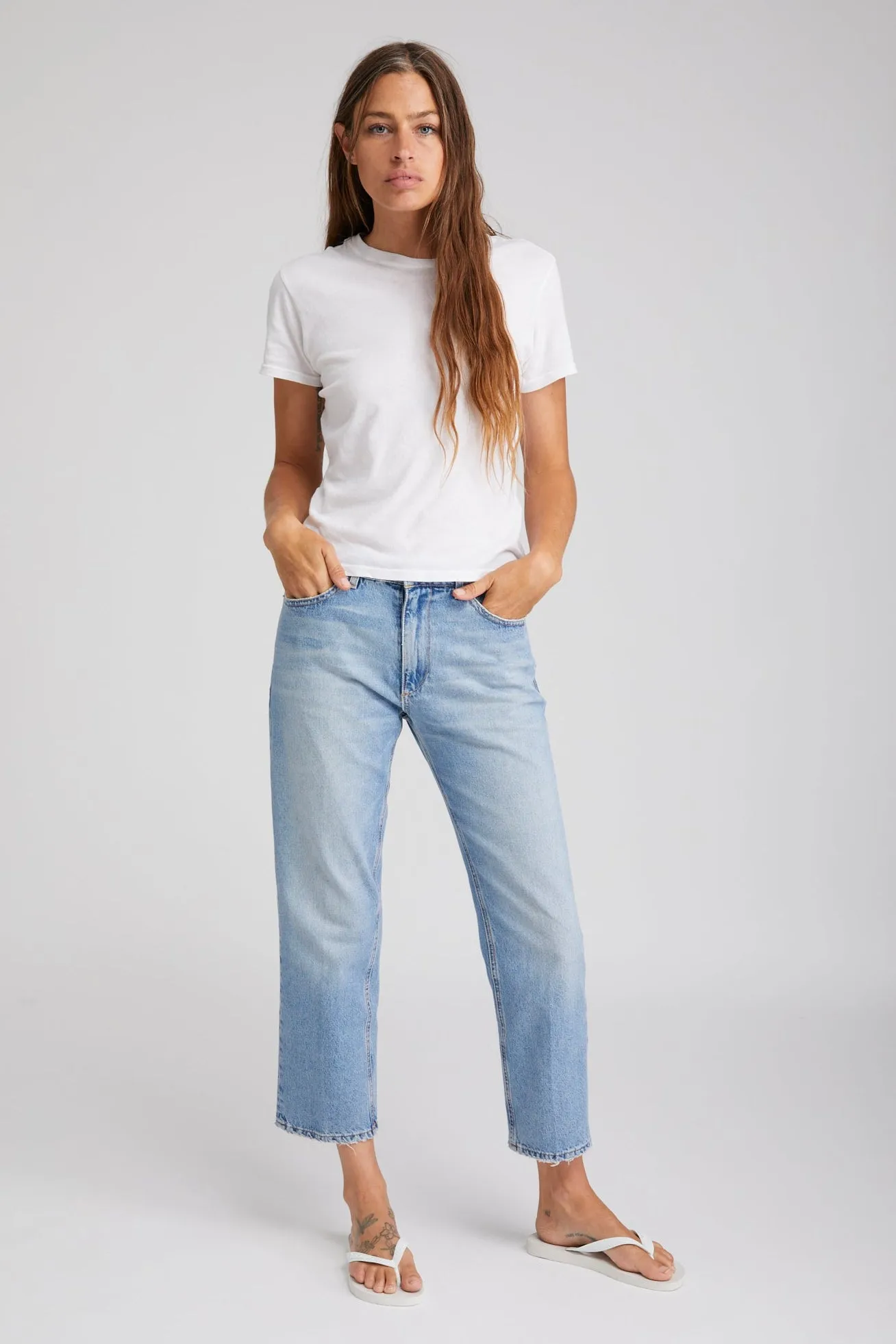 Victoria Cropped Straight Leg Denim sold by SPRWMN product image thumbnail 2