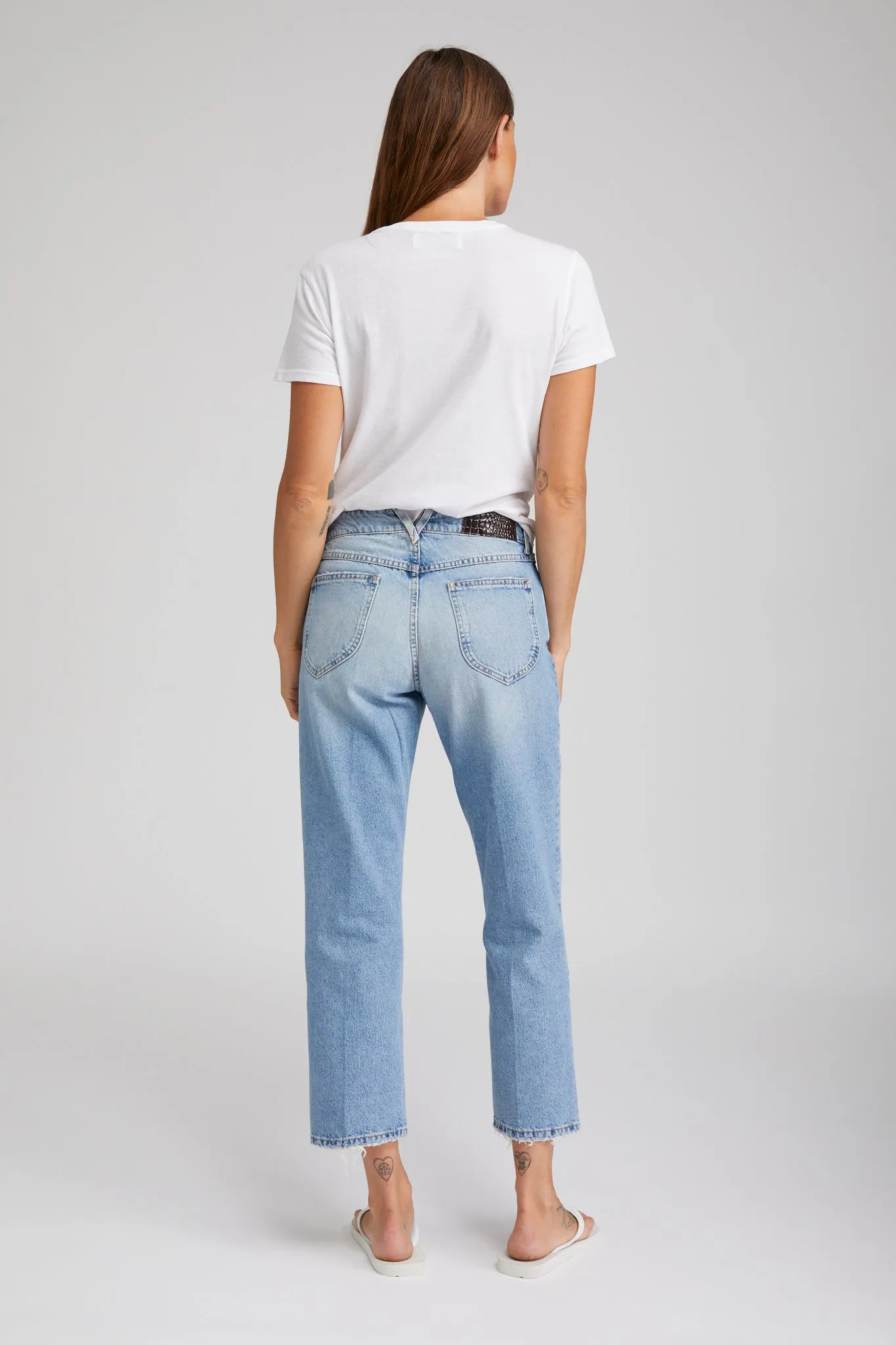 Victoria Cropped Straight Leg Denim sold by SPRWMN product image thumbnail 4