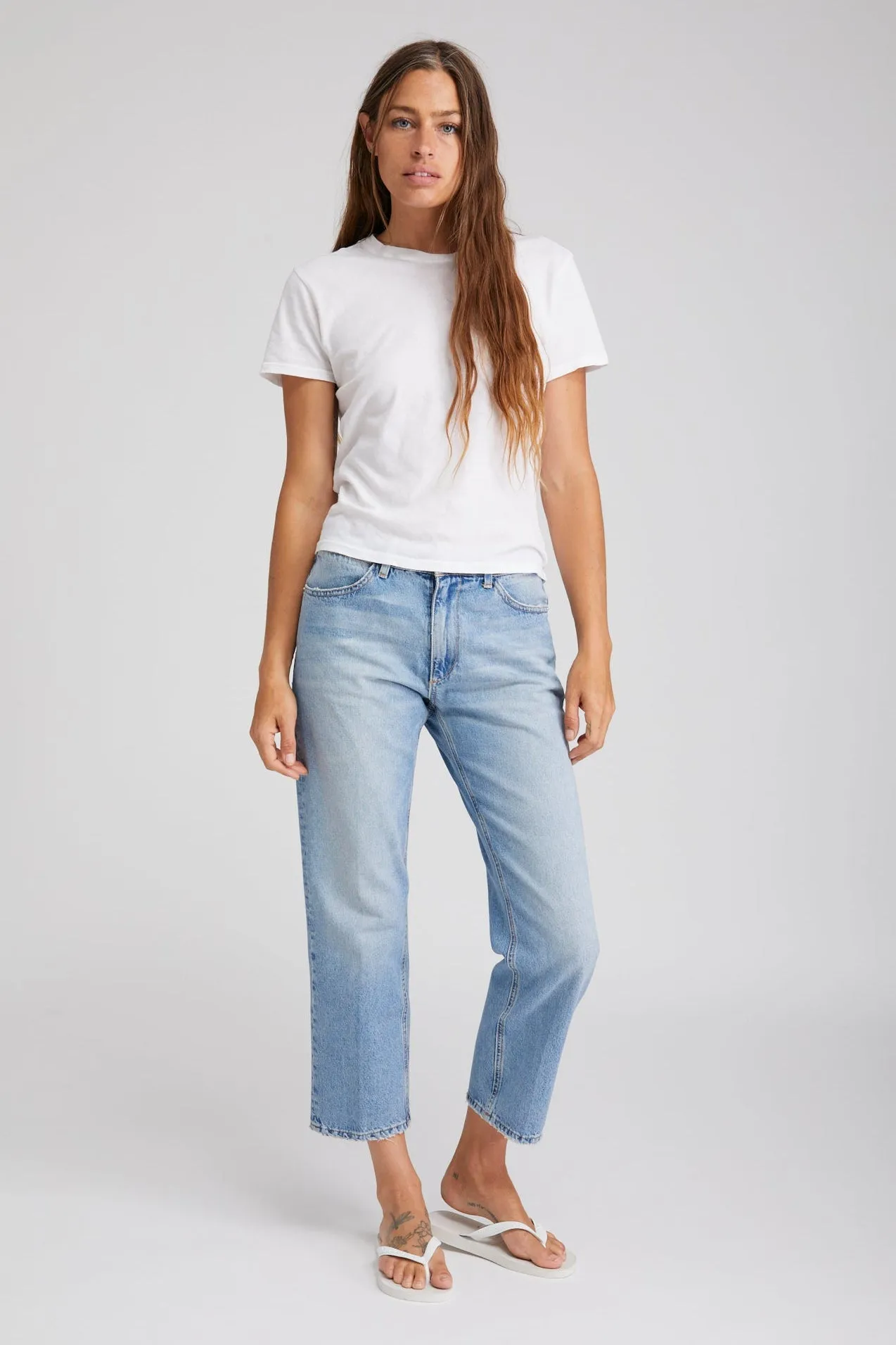 Victoria Cropped Straight Leg Denim sold by SPRWMN product image thumbnail 3