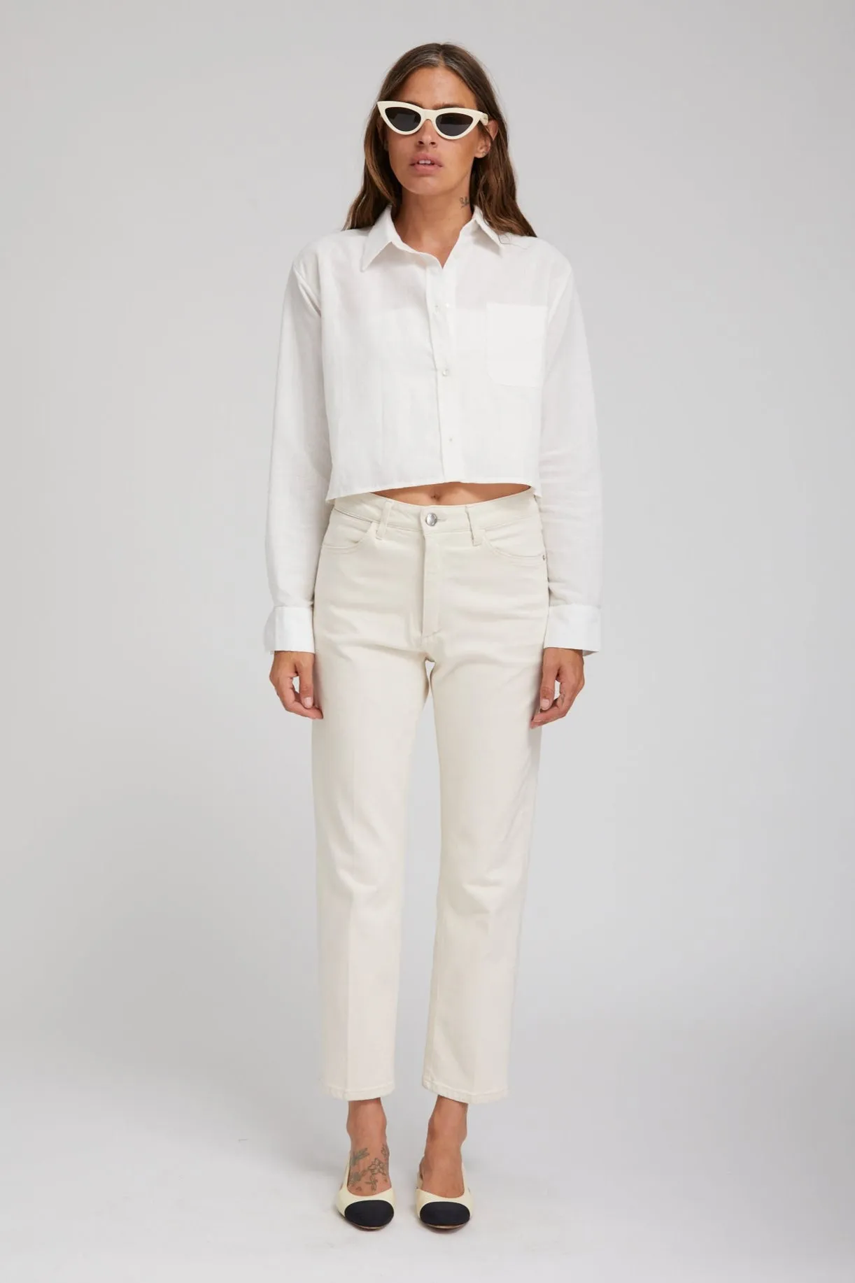 Cropped Straight Leg Denim sold by SPRWMN product image thumbnail 3