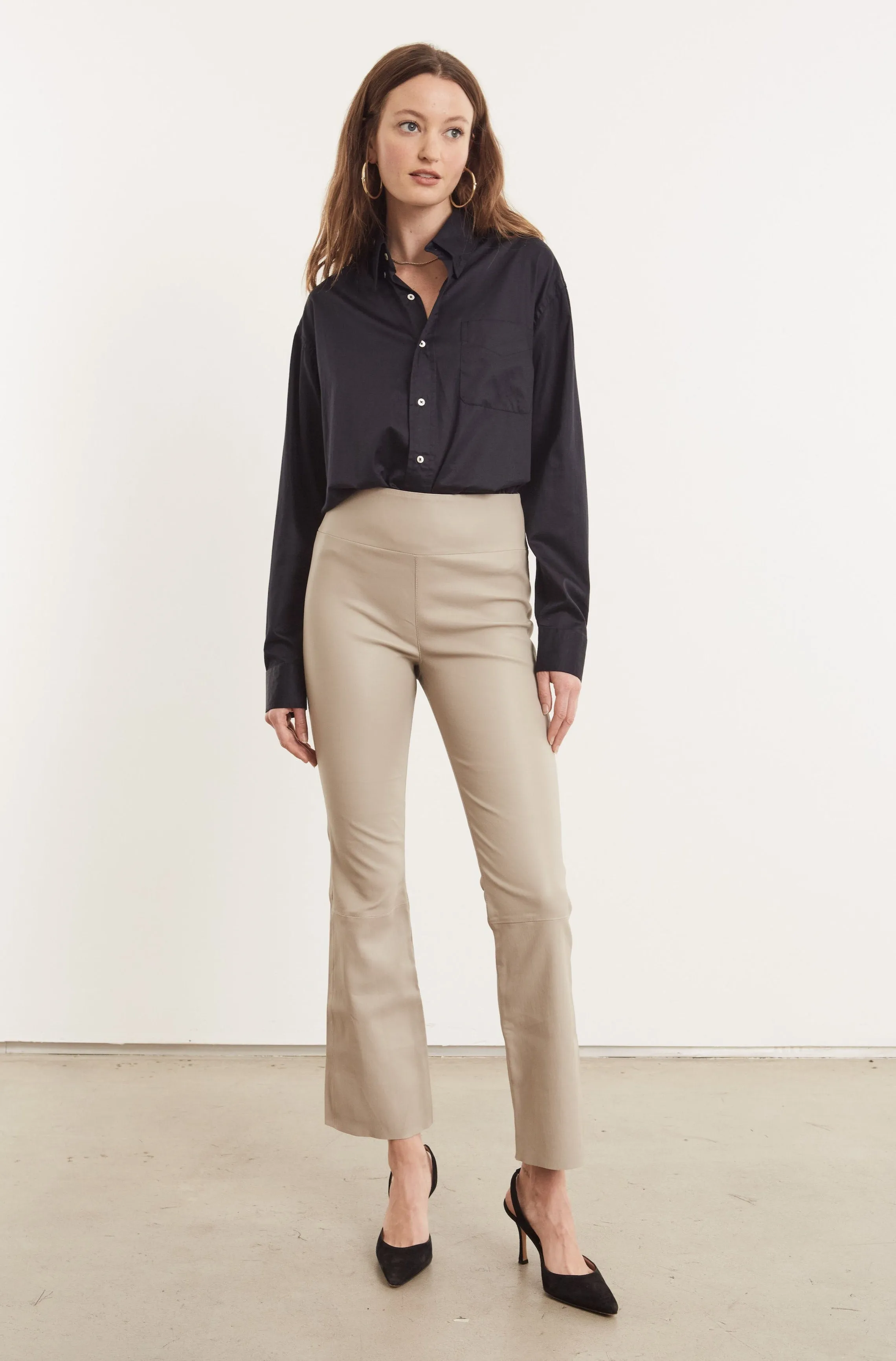 Black Cotton Oversized Poplin Shirt sold by SPRWMN product image thumbnail 2