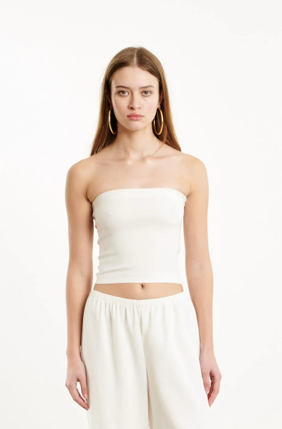 Crepe Tube Top sold by SPRWMN