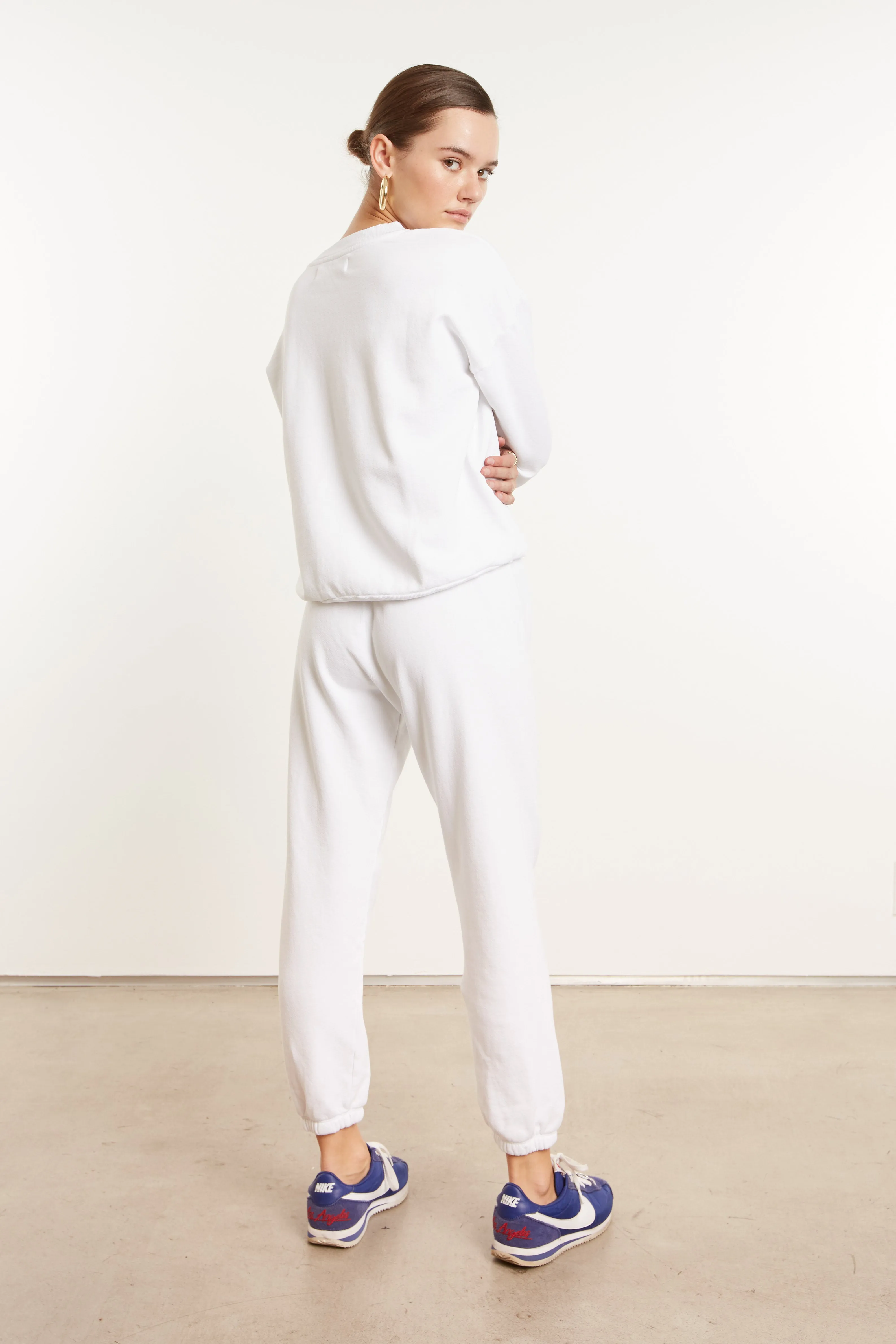 White Cotton College Logo Sweatpants sold by SPRWMN product image thumbnail 2