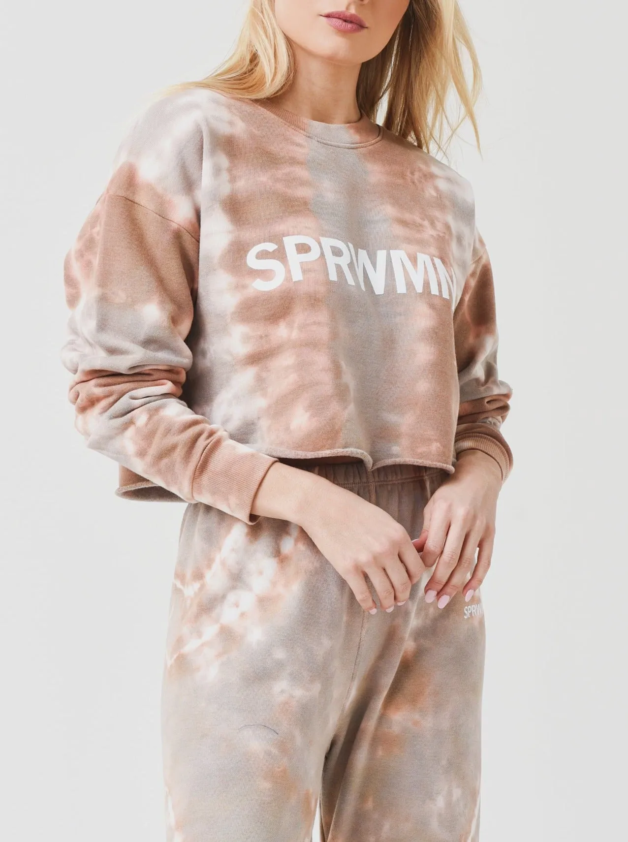 Desert Dusk Cotton Cropped Logo Sweatshirt sold by SPRWMN product image thumbnail 2