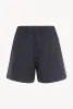Navy Linen Culotte Shorts sold by SPRWMN