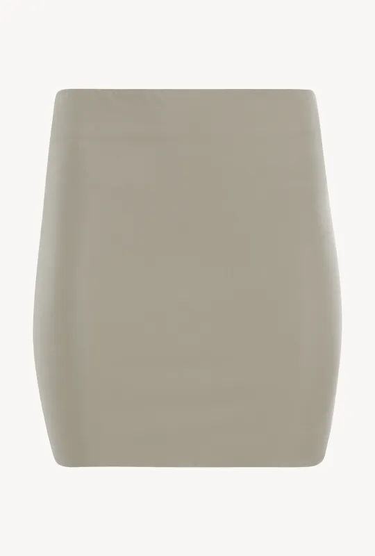 Ecru Leather Mini Skirt sold by SPRWMN