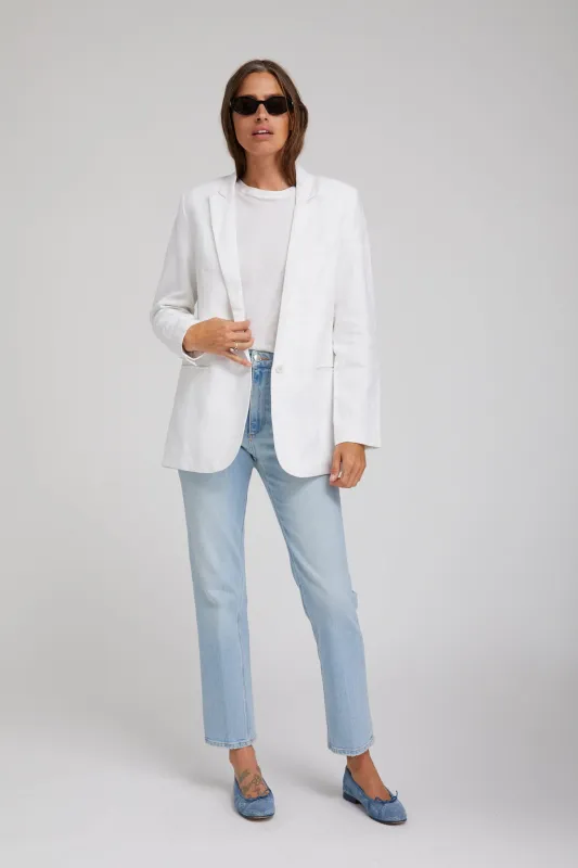White Linen Blazer sold by SPRWMN