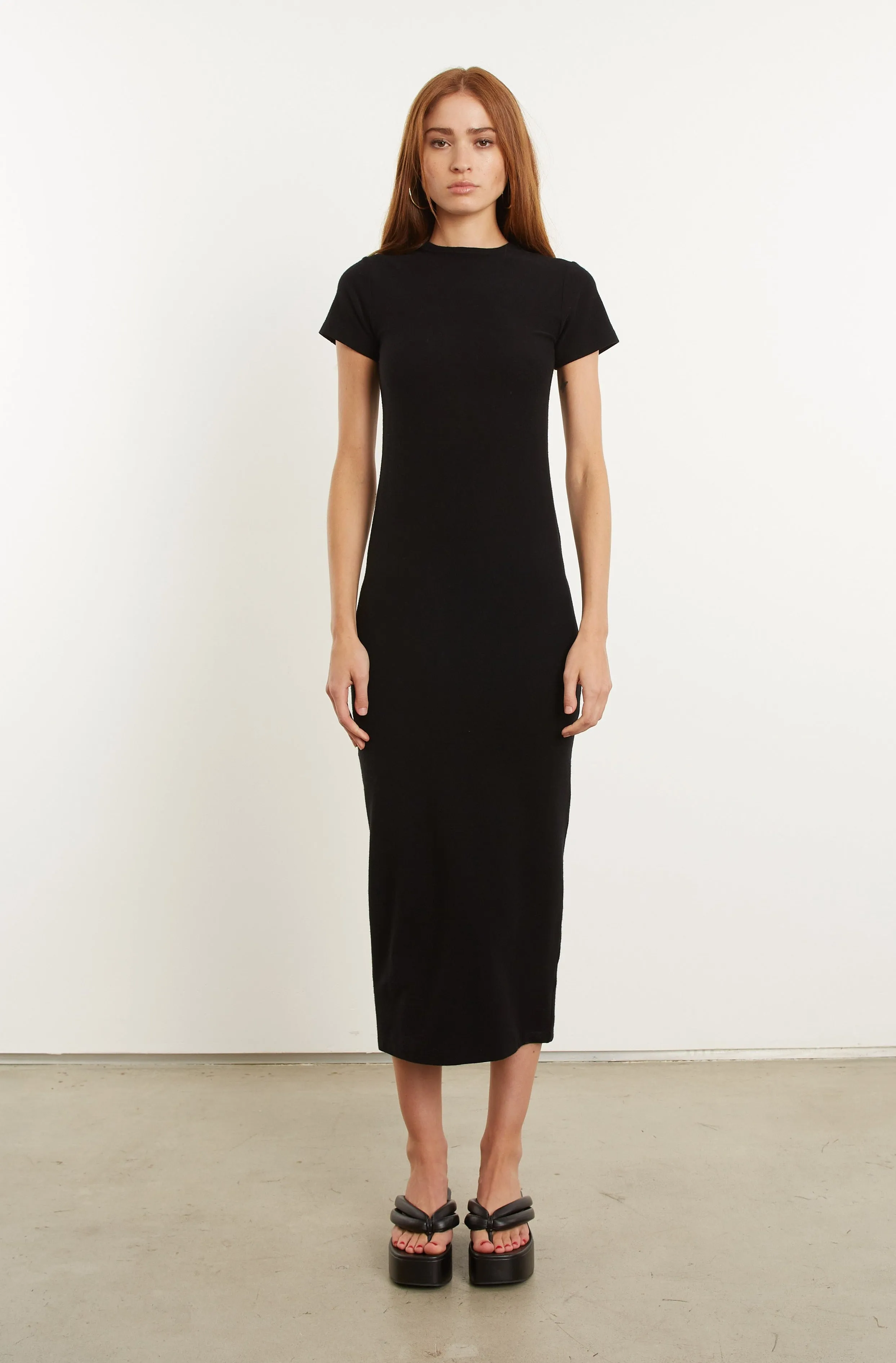 Maxi City Jersey Dress Black sold by SPRWMN