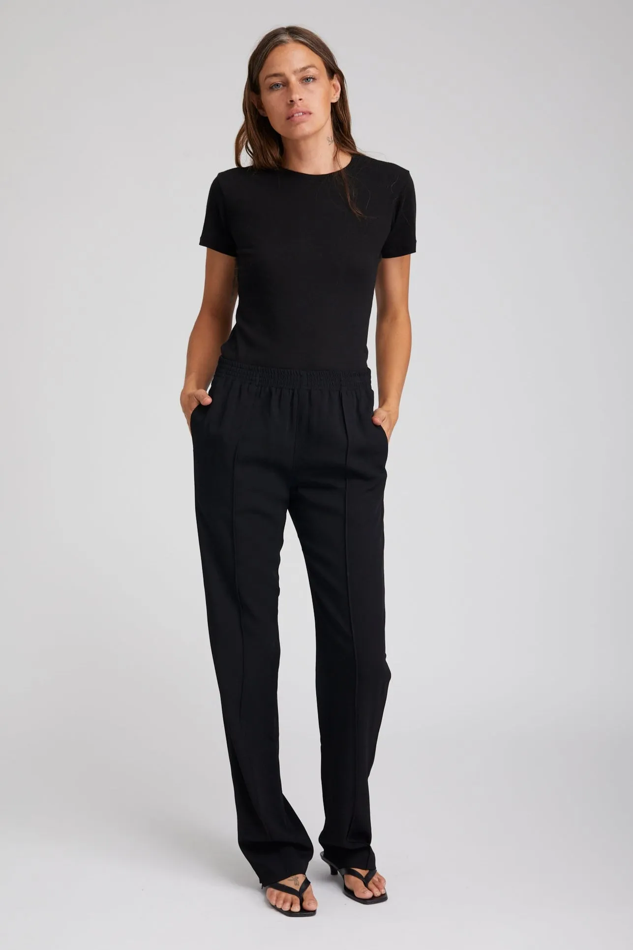 Crepe Pintuck Trouser sold by SPRWMN product image thumbnail 3