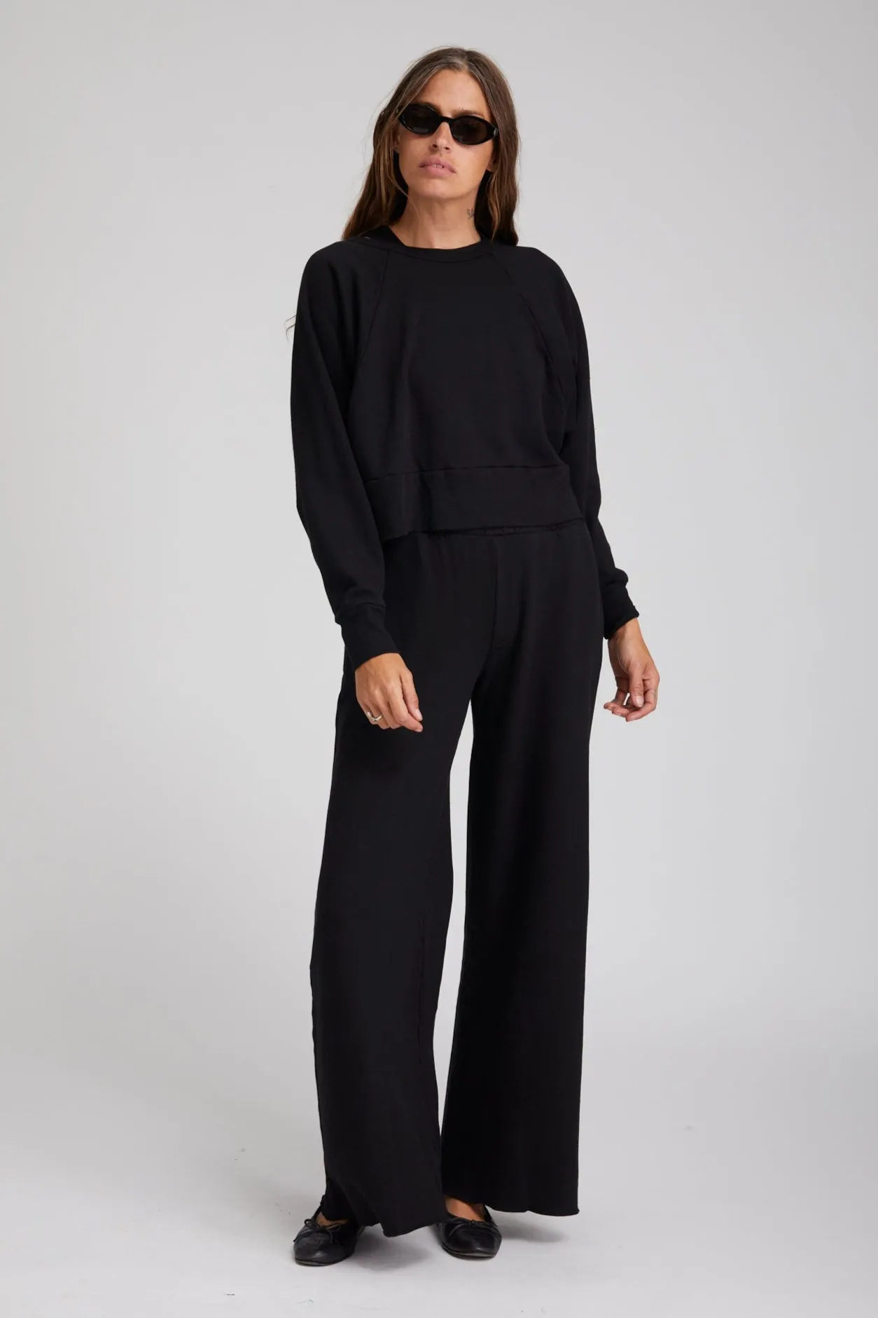 Black Knit Wide Leg Pants sold by SPRWMN product image thumbnail 2