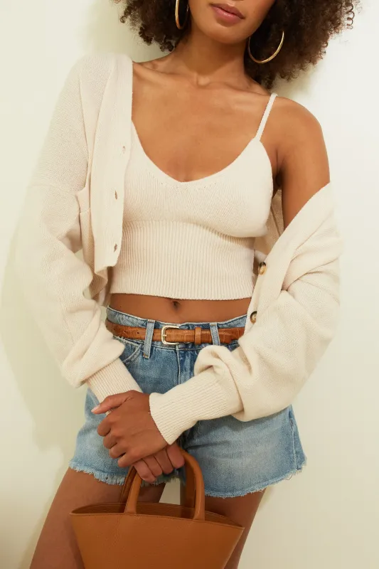 Vintage White Cashmere Bralette sold by SPRWMN