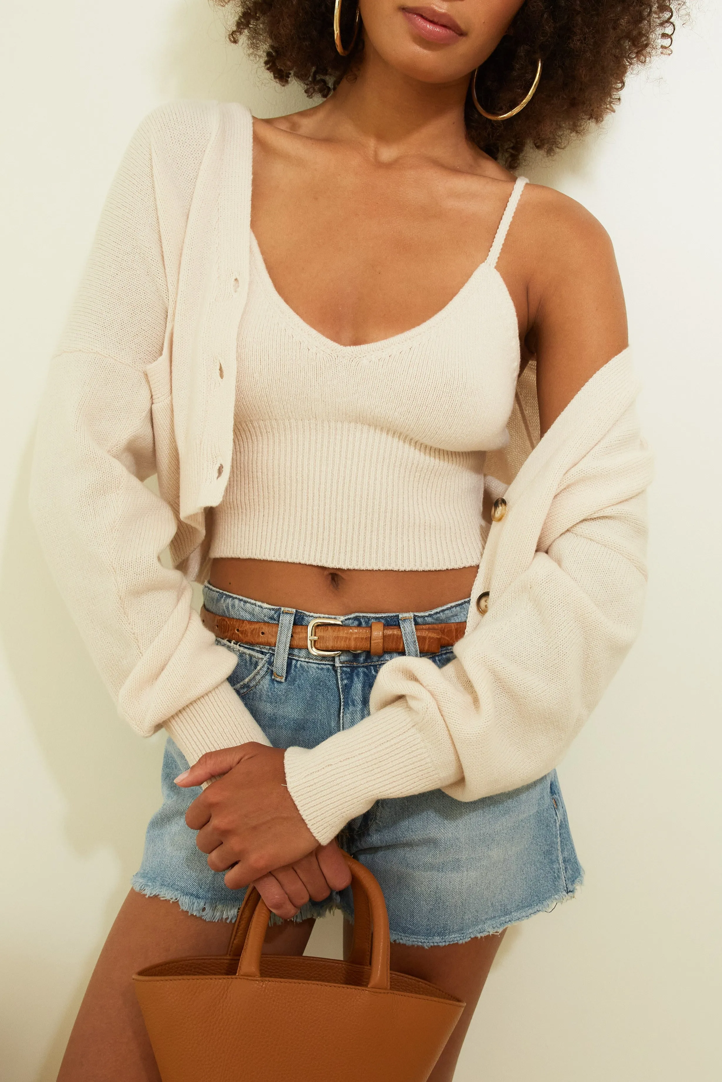 Vintage White Cashmere Bralette sold by SPRWMN