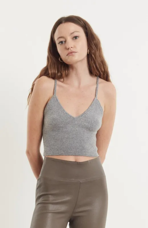 Grey Cashmere Bralette sold by SPRWMN