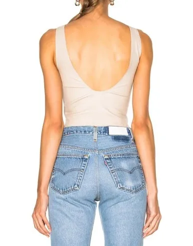 Off White Leather Bodysuit sold by SPRWMN product image thumbnail 3