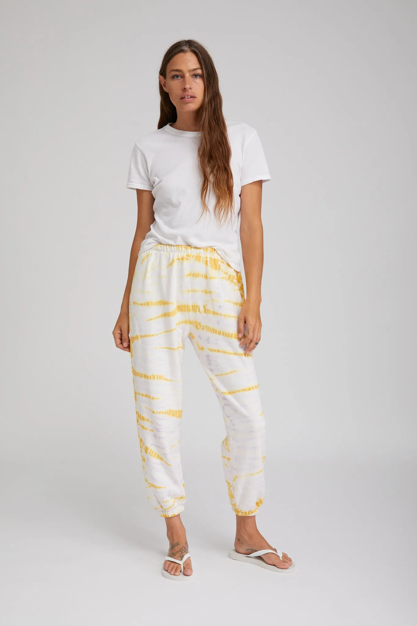 Marigold Marble Tri-Blend Sweatpants sold by SPRWMN