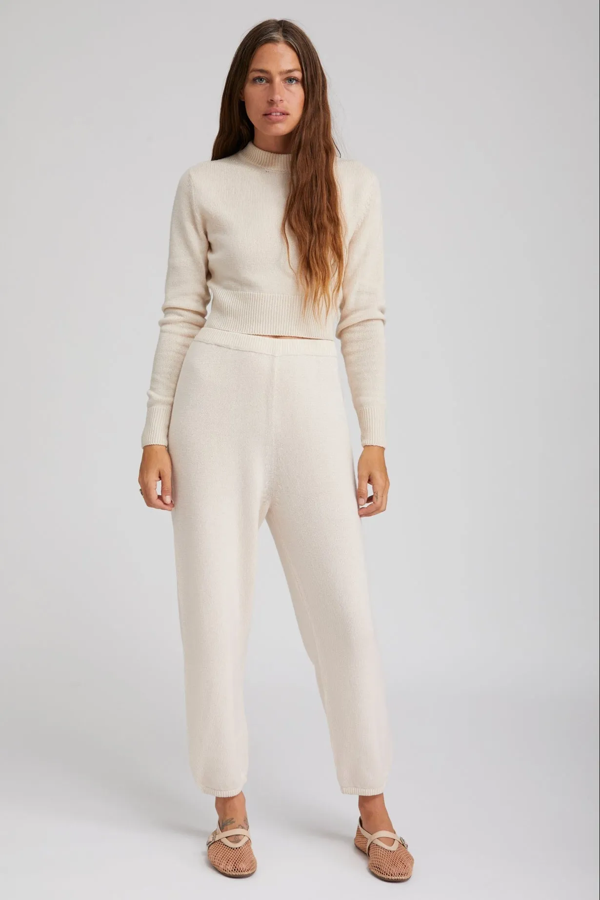 Vintage White Cashmere Cropped Sweater sold by SPRWMN product image thumbnail 2