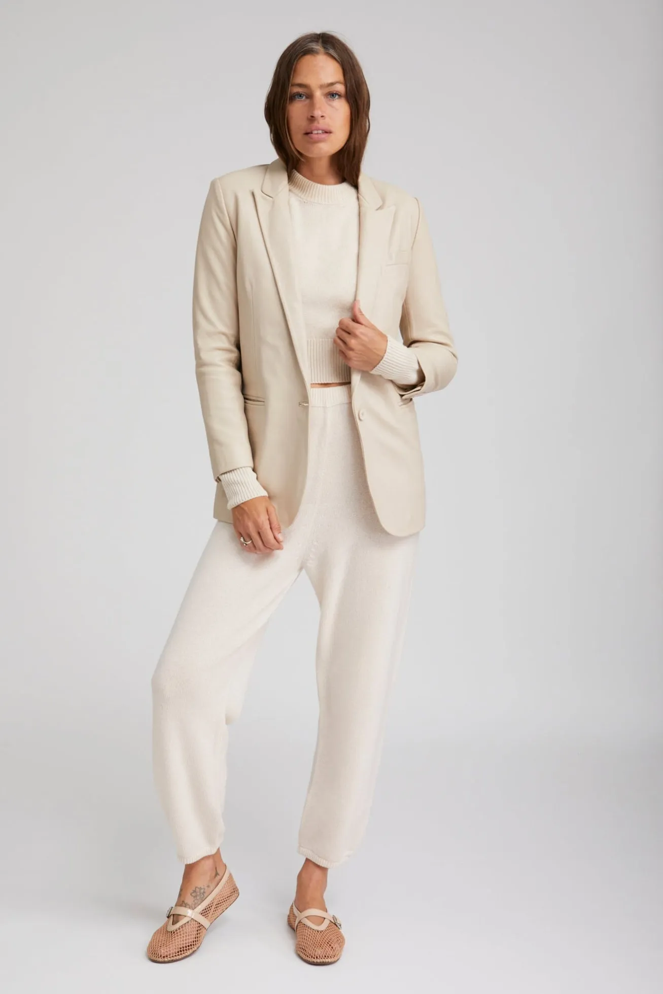 Vintage White Cashmere Cropped Sweater sold by SPRWMN product image thumbnail 4