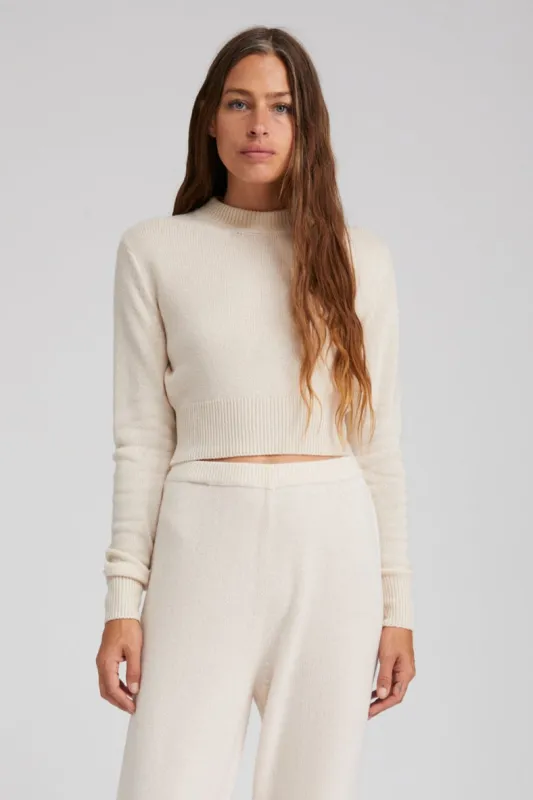 Vintage White Cashmere Cropped Sweater sold by SPRWMN