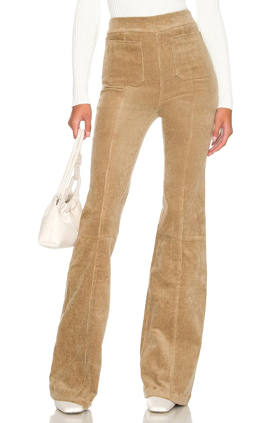 Sand Corduroy Patch Pocket Super Flare Pants sold by SPRWMN