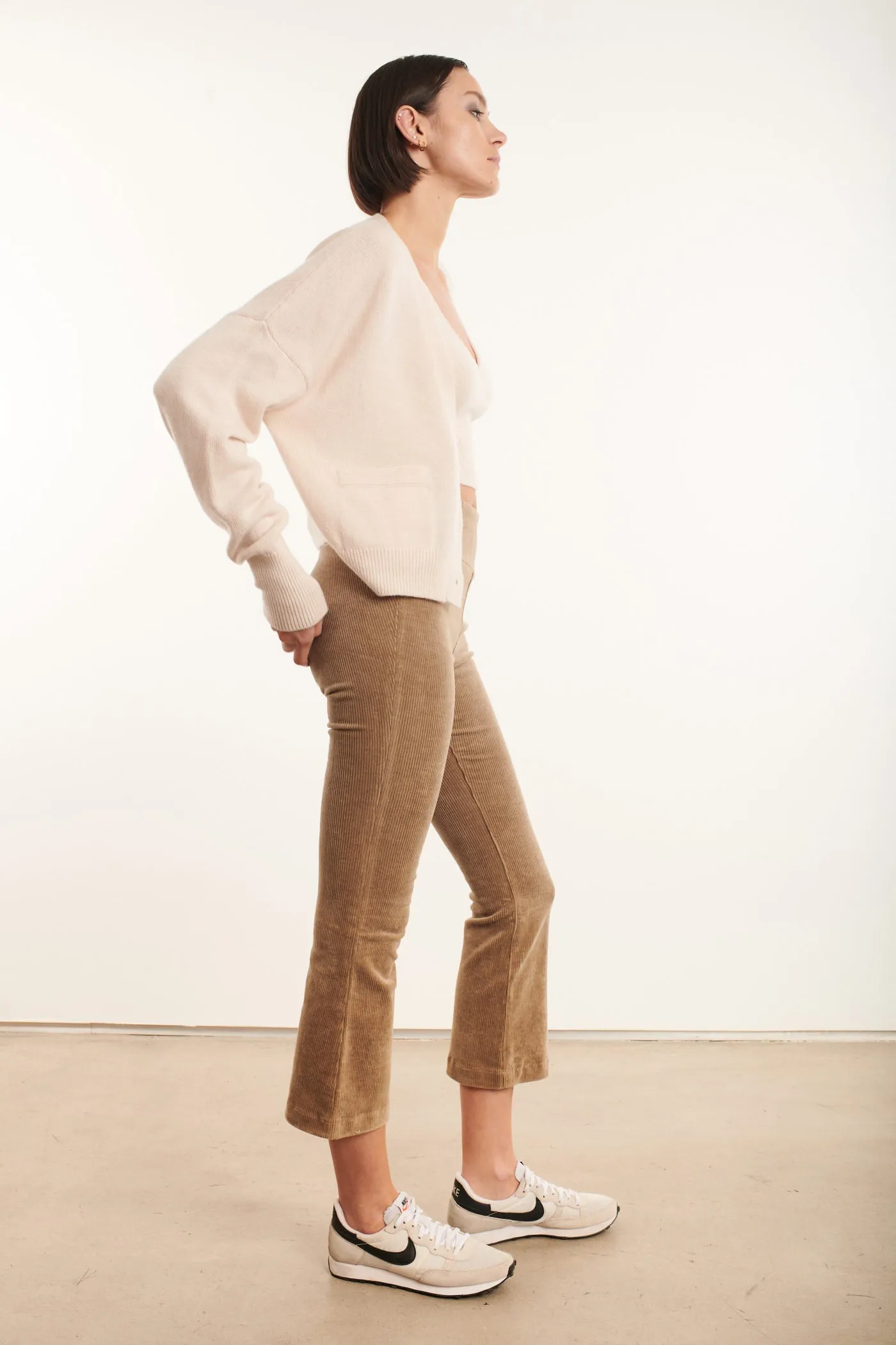 Sand Corduroy Crop Flare Pants sold by SPRWMN product image thumbnail 4