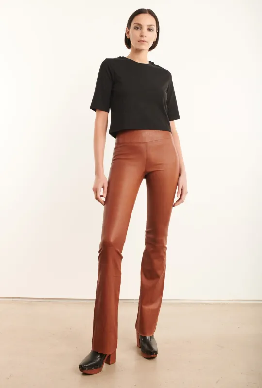 Vintage Black Cotton Structured Crop Tee made by SPRWMN