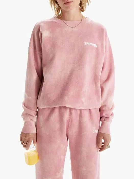 Rose Marble Cotton Tiny Logo Sweatshirt sold by SPRWMN