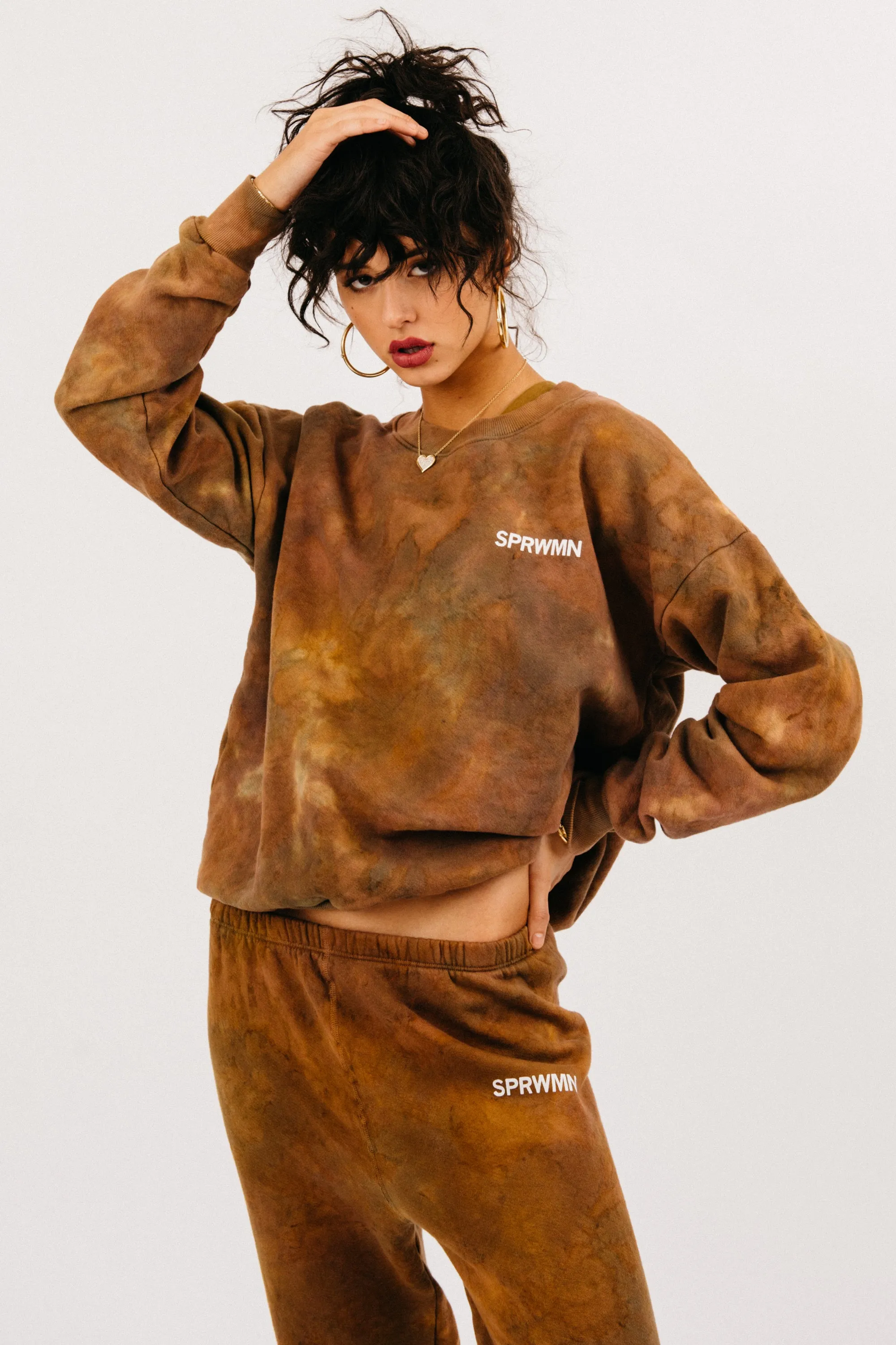 Army Marble Cotton Tiny Logo Sweatshirt sold by SPRWMN