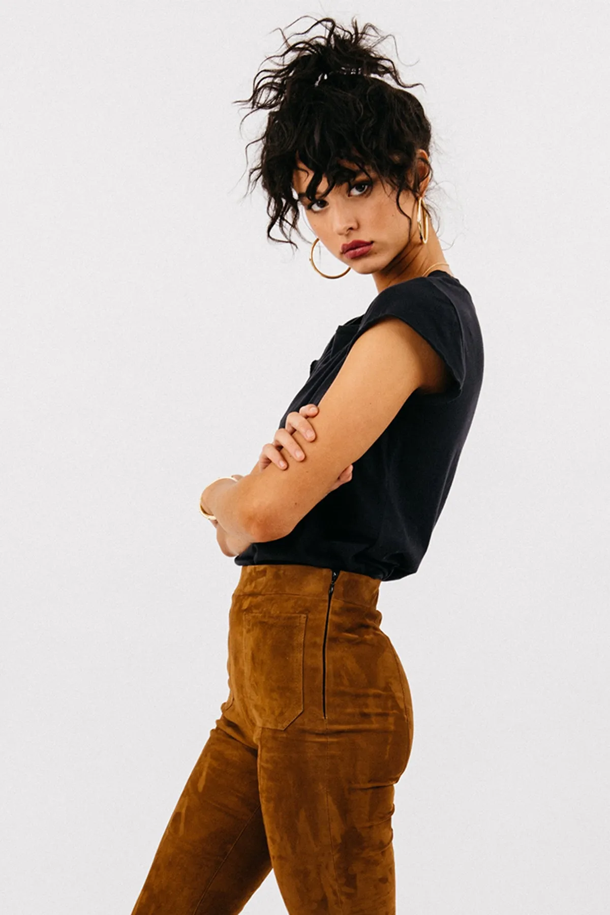 Black Cotton Raw Tee sold by SPRWMN product image thumbnail 2