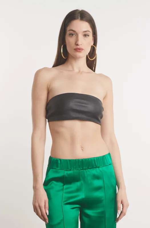 Black Leather Bandeau made by SPRWMN