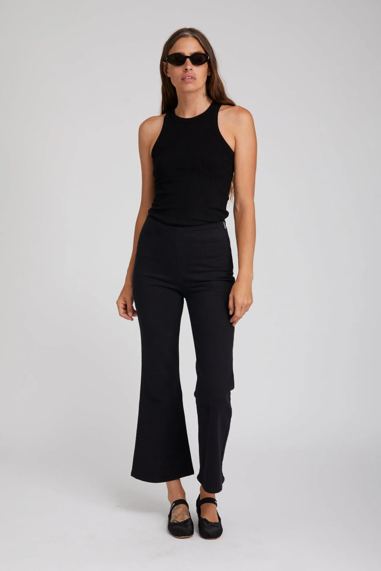 Stevie Crop Flare Denim Leggings sold by SPRWMN product image thumbnail 2