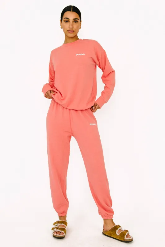 Coral Logo Sweatpants made by SPRWMN
