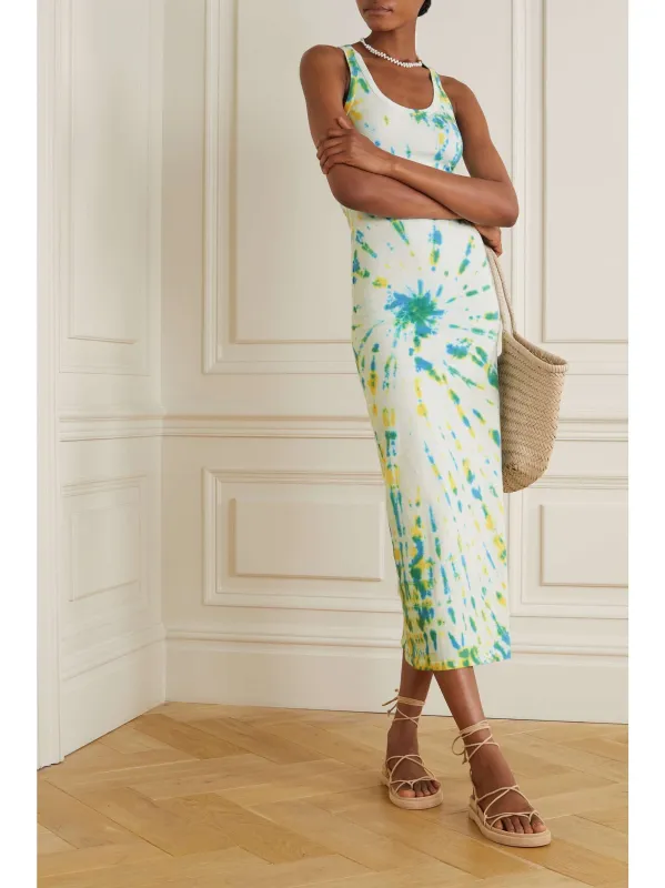 Marine Tie Dye Cotton Maxi Dress made by SPRWMN