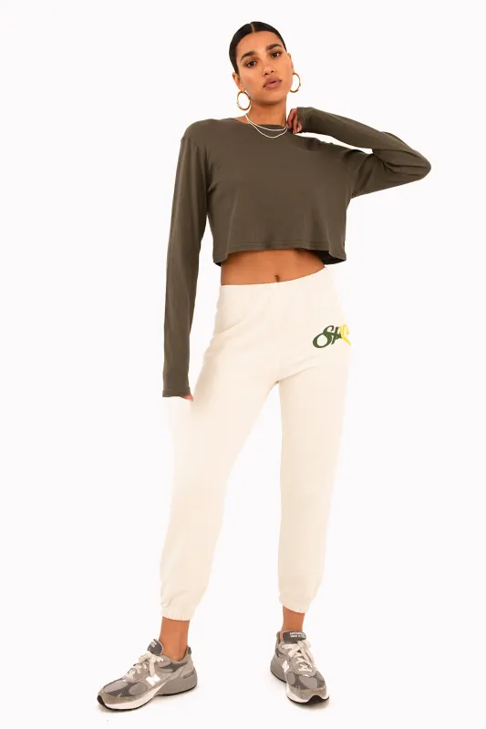 Off White Rasta Script Cotton Logo Sweatpants sold by SPRWMN