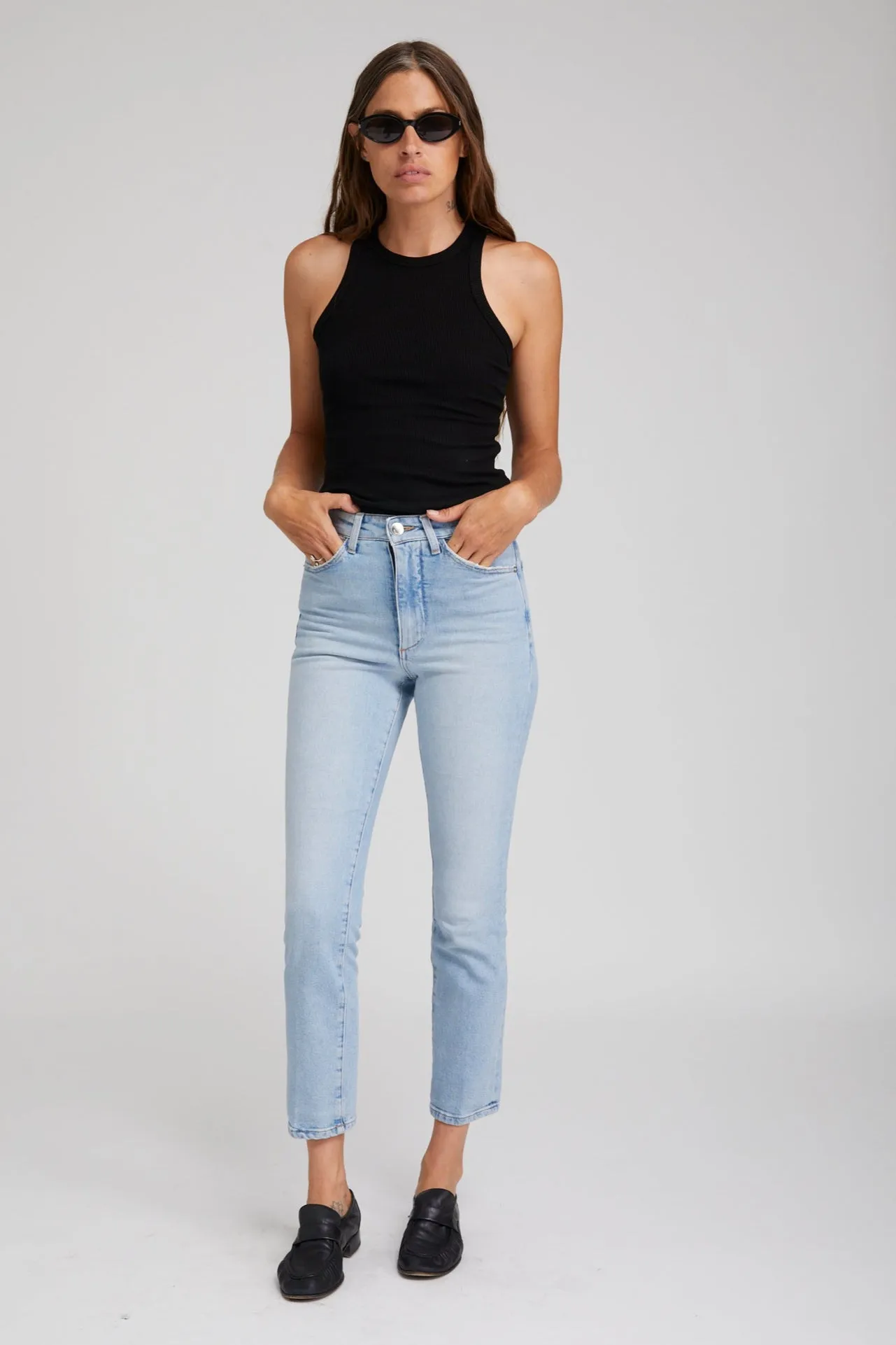 Cropped Slim Straight Leg Denim sold by SPRWMN product image thumbnail 2