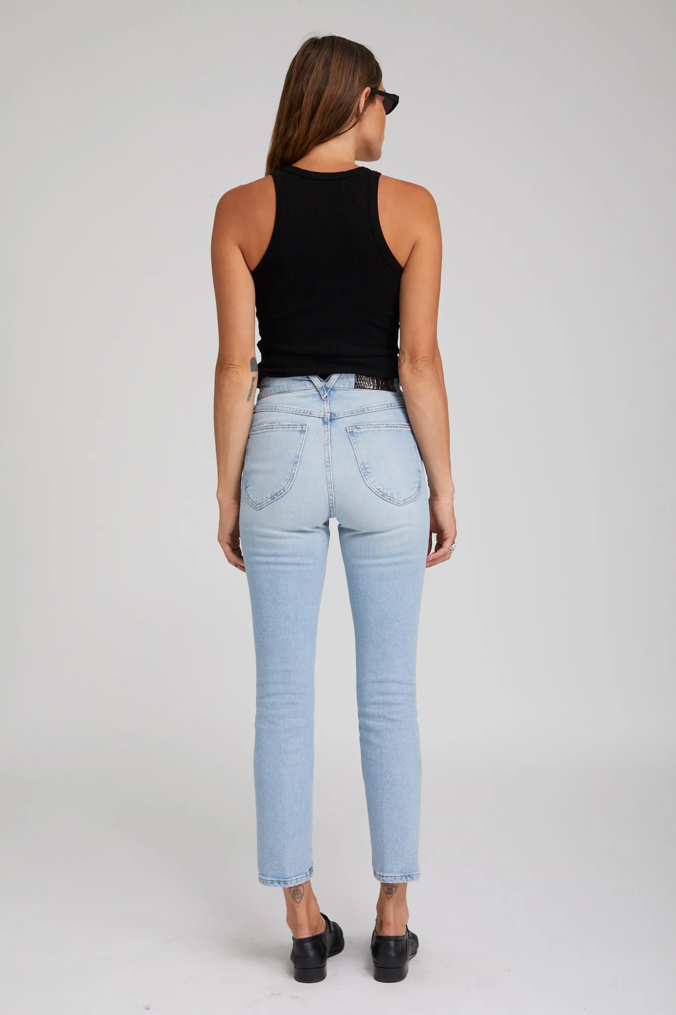 Cropped Slim Straight Leg Denim sold by SPRWMN product image thumbnail 3