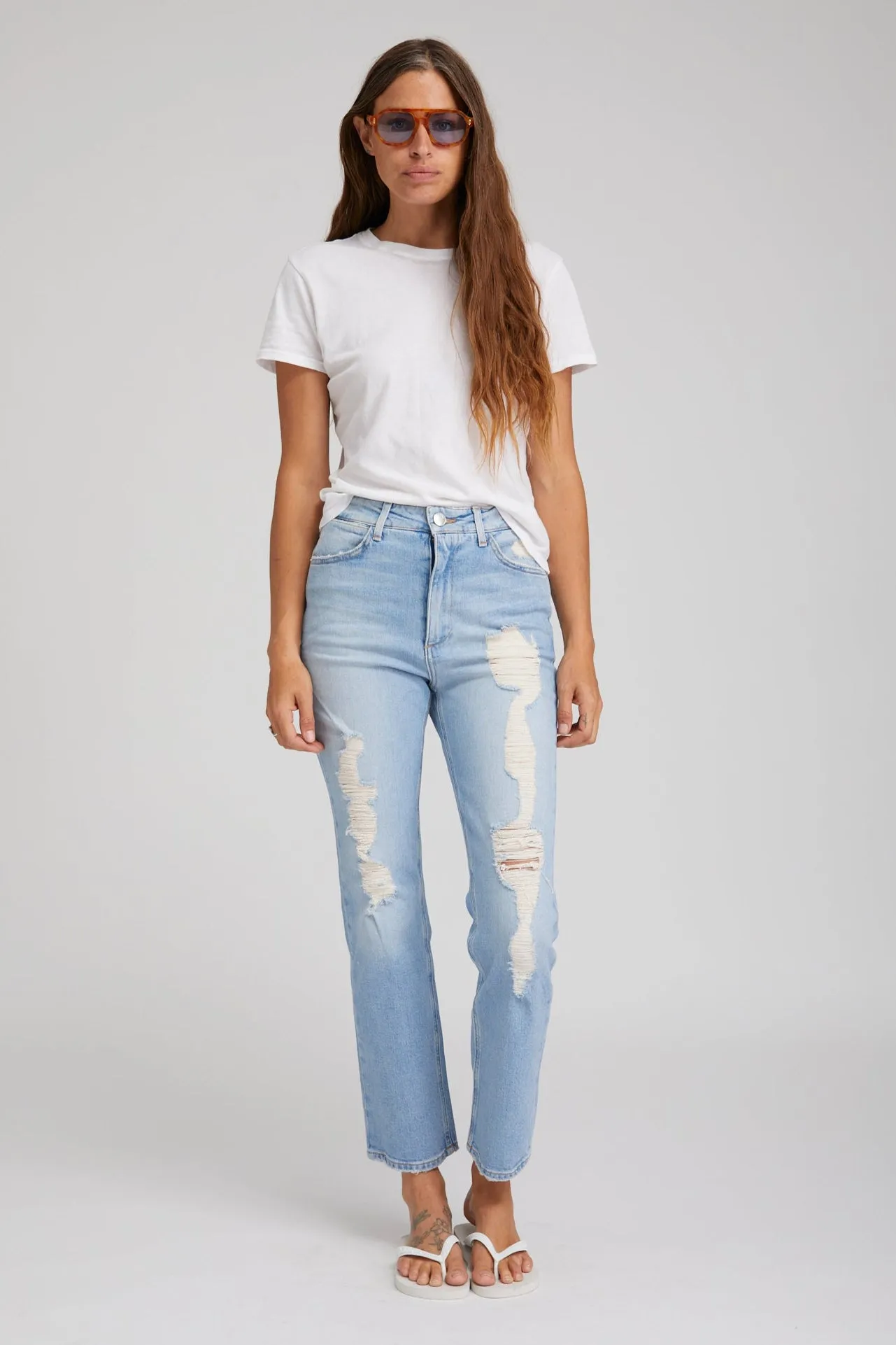 Alanis Boyfriend Distressed Denim sold by SPRWMN product image thumbnail 2
